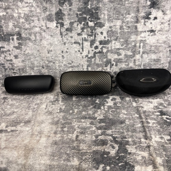 Oakley Sunglasses Cases Lot 3 Black Square O Carbon Fiber Hard Shell